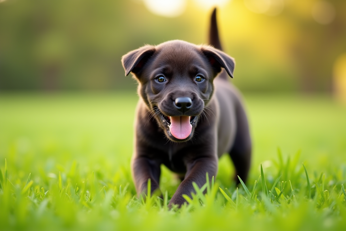 Chiot cane corso joueur dans l